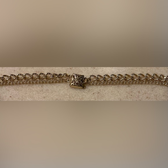 Gold tone Double Chain Necklace - Picture 3 of 3